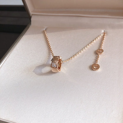 [Triumph Jewelry]SERPENTI PEDANT DIAMOND PINK GOLD NECKLACE