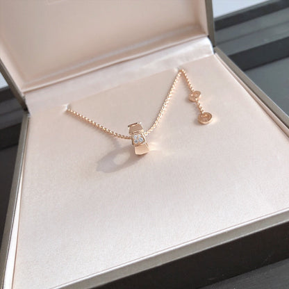 [Triumph Jewelry]SERPENTI PEDANT DIAMOND PINK GOLD NECKLACE