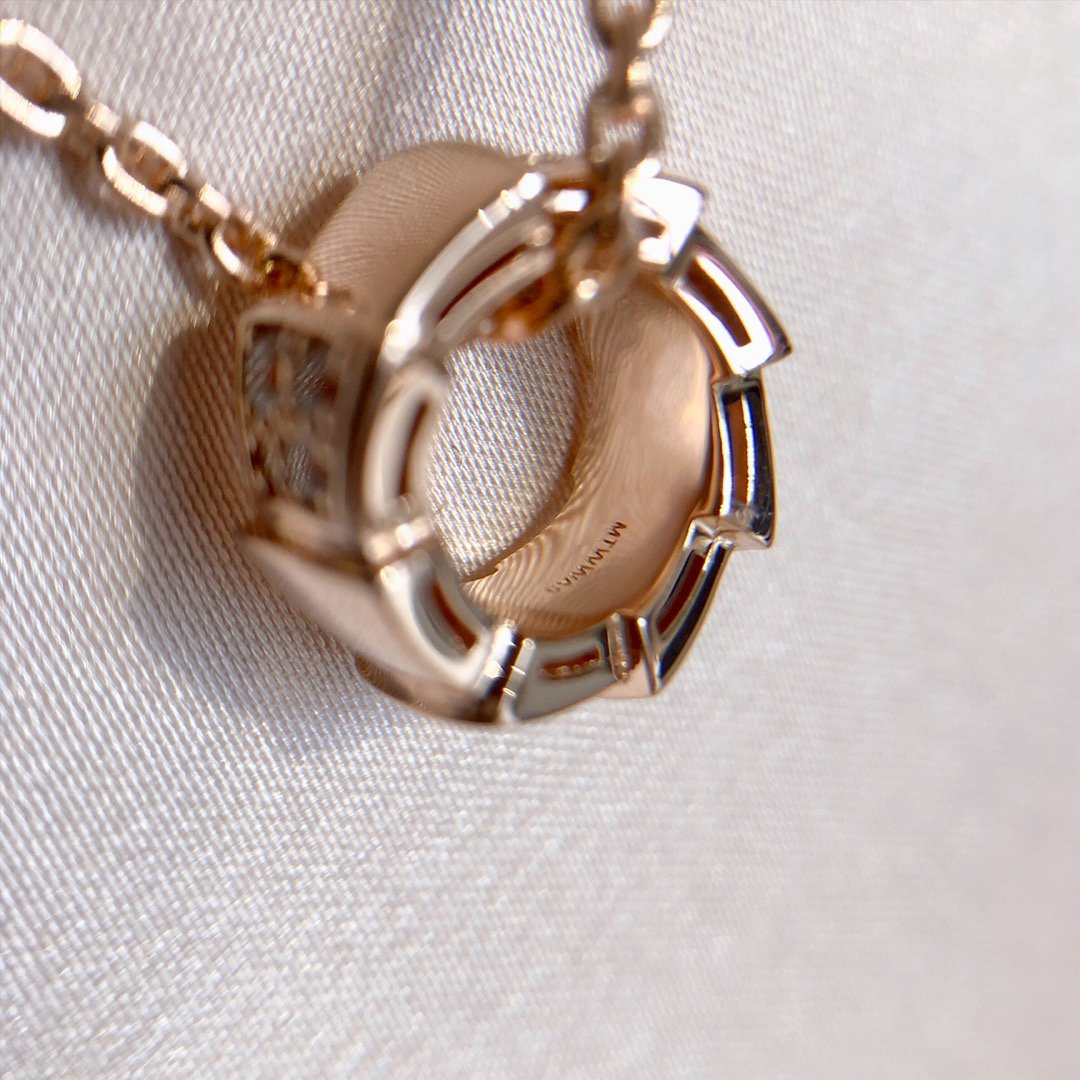 [Triumph Jewelry]SERPENTI PEDANT DIAMOND PINK GOLD NECKLACE