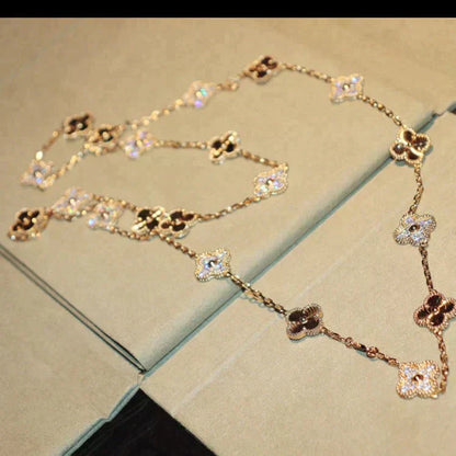 [Triumph Jewelry]CLOVER 20 MOTIFS LASER DIAMOND NECKLACE