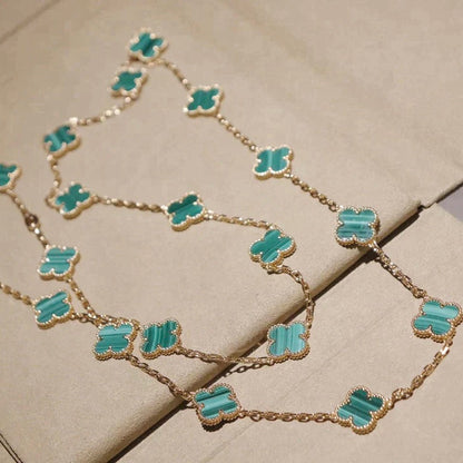 [Triumph Jewelry]CLOVER 20 MOTIFS MALACHITE GOLD