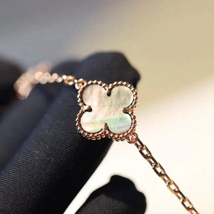 [Triumph Jewelry]CLOVER 20 MOTIFS DARK MOP DIAMOND  NECKLACE