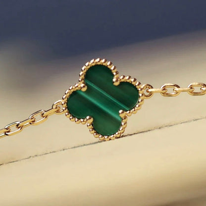 [Triumph Jewelry]CLOVER 20 MOTIFS MALACHITE GOLD