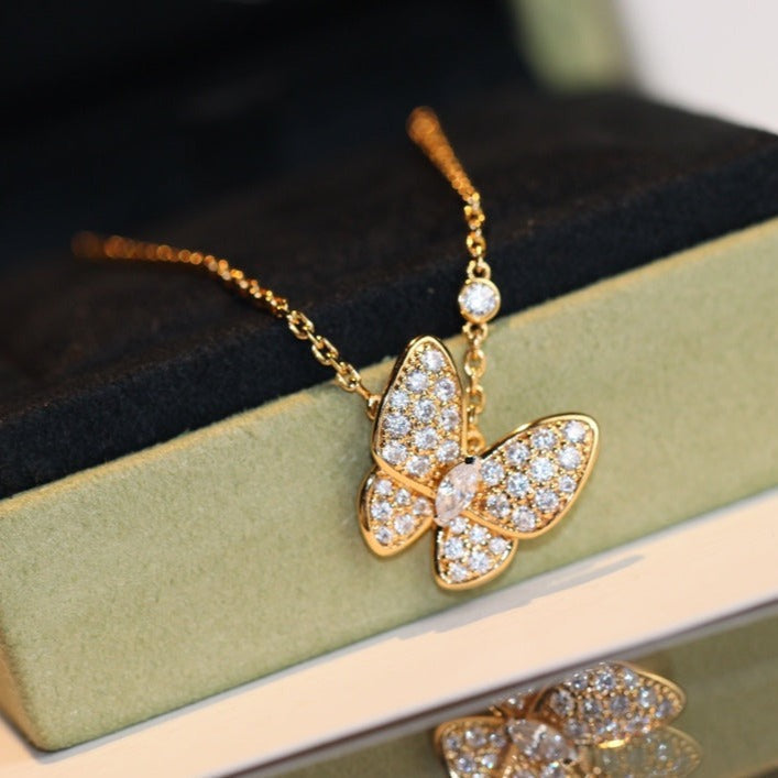 [Triumph Jewelry]BUTTERFLY DIAMOND NECKLACE