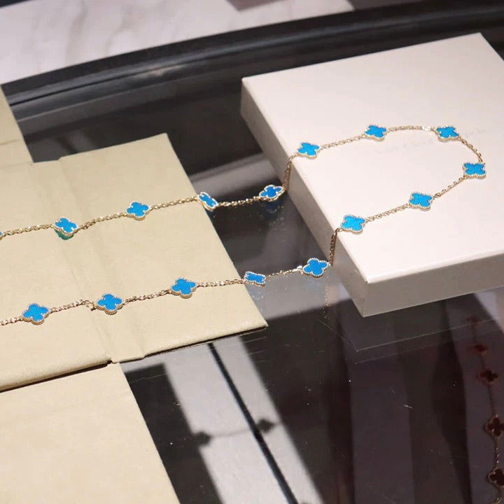 [Triumph Jewelry]CLOVER 20 MOTIFS TURQUOISE GOLD