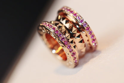[Triumph Jewelry]ZERO 1 ROCK PINK GOLD PINK DIAMOND NECKLACE