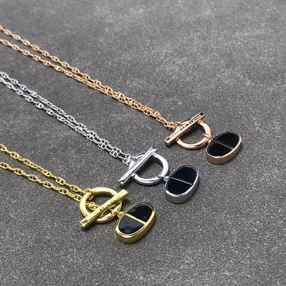 [Triumph Jewelry]CHAINE VERSO BLACK CERAMIC  NECKLACE