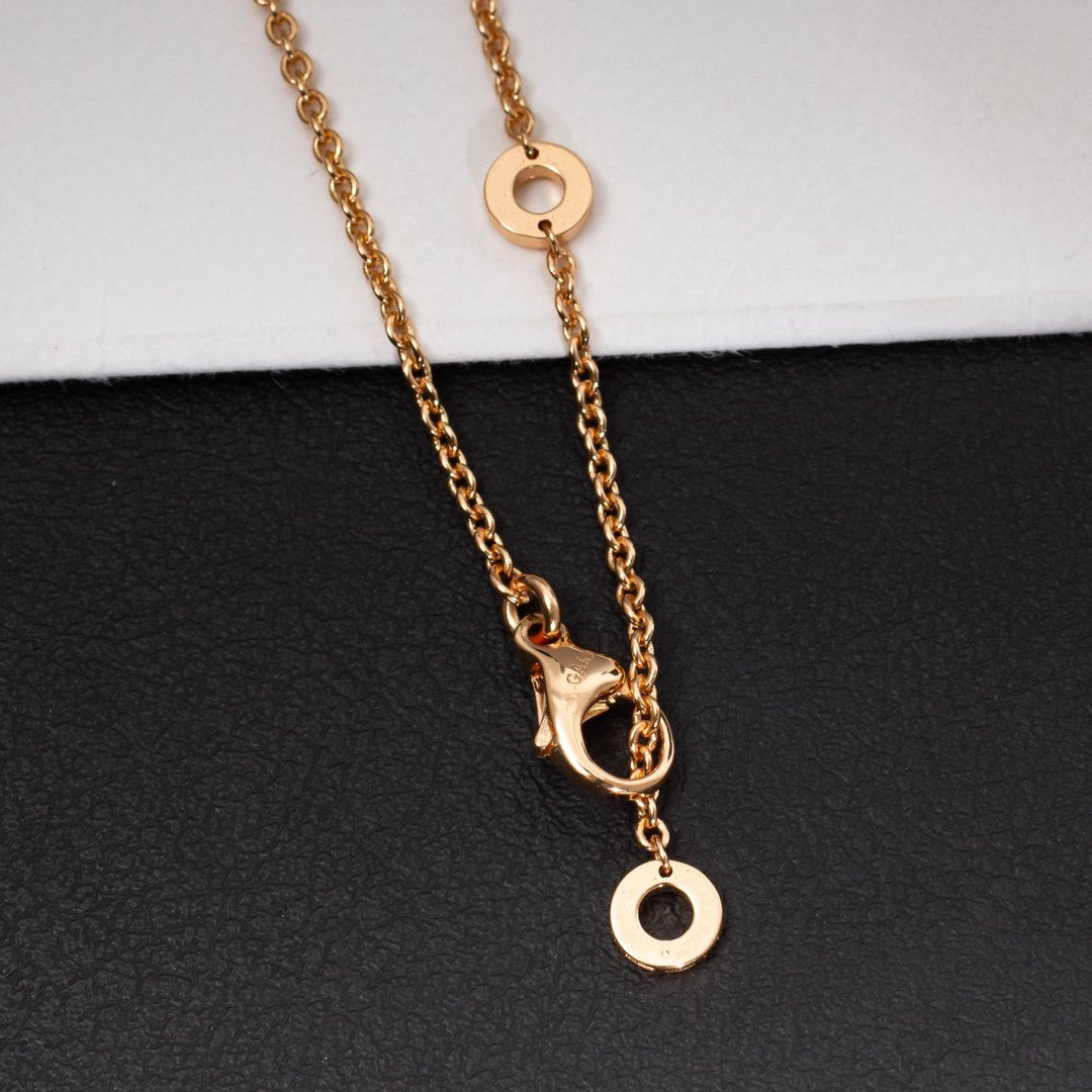 [Triumph Jewelry]ZERO 1 WHITE CERAMIC PINK GOLD DIAMOND NECKLACE