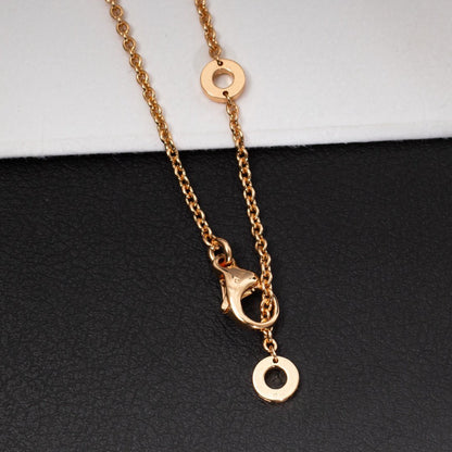[Triumph Jewelry]ZERO 1 WHITE CERAMIC PINK GOLD DIAMOND NECKLACE