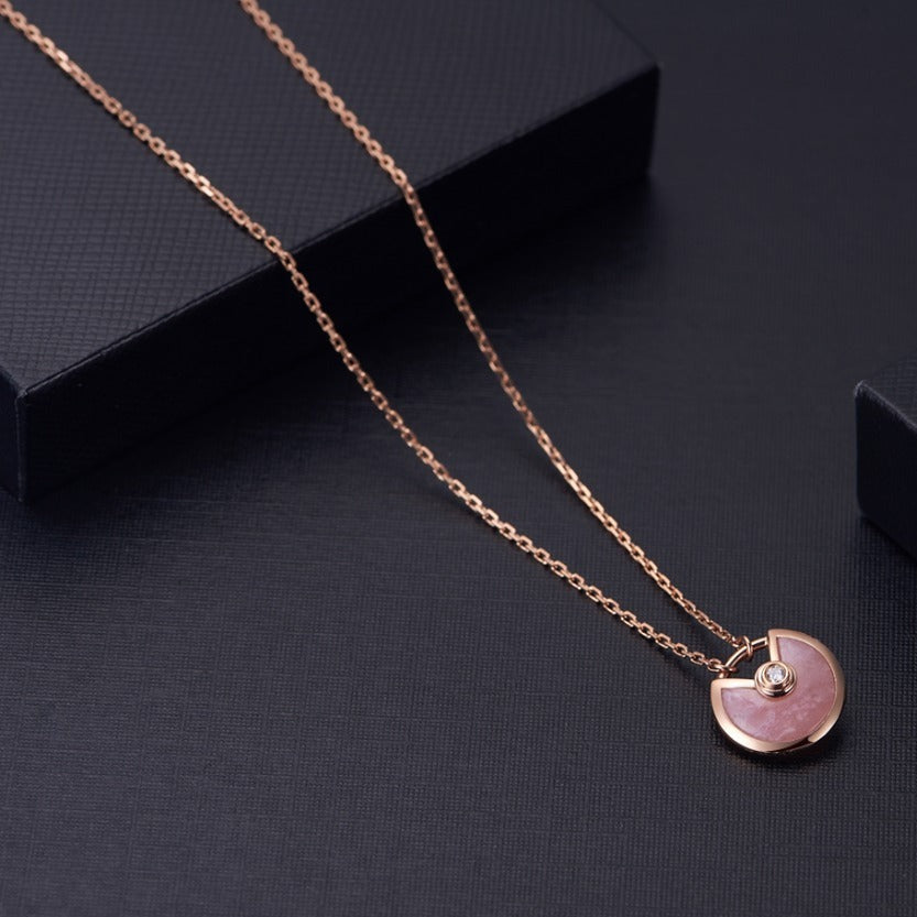 [Triumph Jewelry]AMULETTE ROSE GOLD PINK MOP NECKLACE