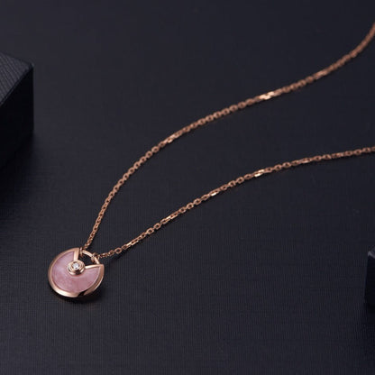 [Triumph Jewelry]AMULETTE ROSE GOLD PINK MOP NECKLACE
