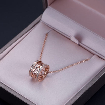 [Triumph Jewelry]ZERO 1 PINK GOLD DIAMOND OPEN NECKLACE