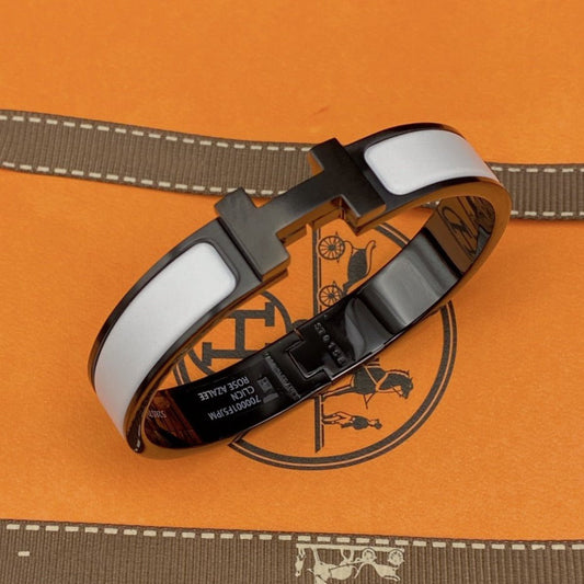 [Triumph Jewelry]H BRACELET 12MM BLACK WHITE CERAMIC