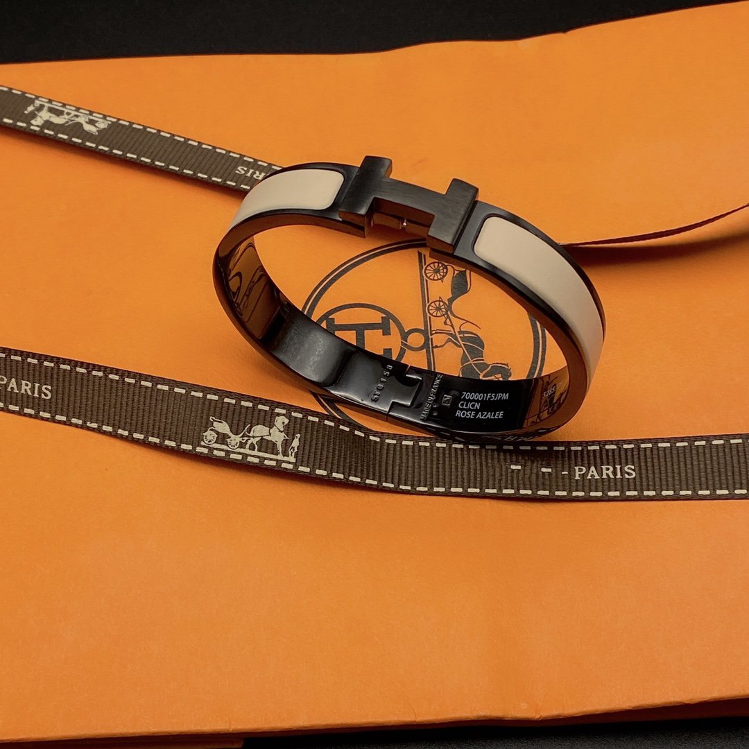 [Triumph Jewelry]H BRACELET 12MM BLACK BEIGE CERAMIC