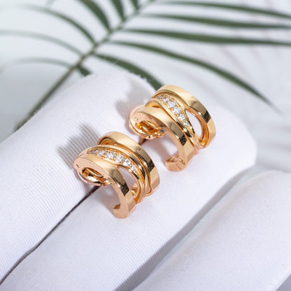 [Triumph Jewelry]ZERO 1 PINK GOLD DIAMONDS EARRINGS