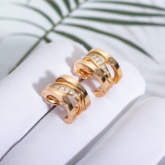[Triumph Jewelry]ZERO 1 PINK GOLD DIAMONDS EARRINGS
