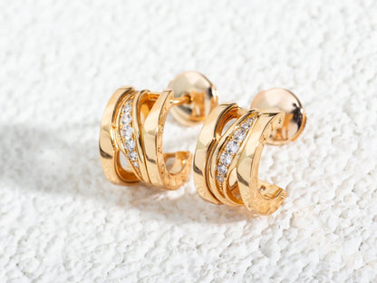 [Triumph Jewelry]ZERO 1 PINK GOLD DIAMONDS EARRINGS