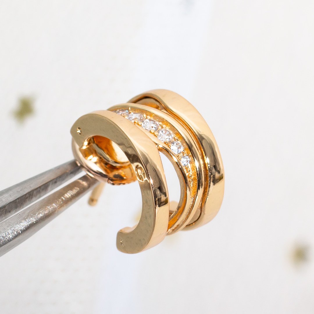 [Triumph Jewelry]ZERO 1 PINK GOLD DIAMONDS EARRINGS