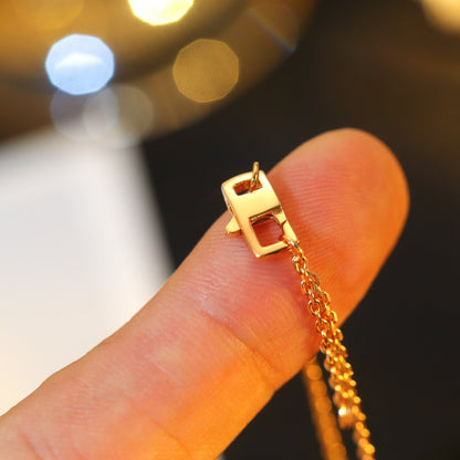 [Triumph Jewelry]STAR AND SUN DIAMOND PINK GOLD NECKLACE