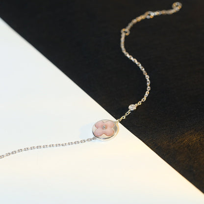 [Triumph Jewelry]SUN MOTIF PINK MOP SILVER BRACELET