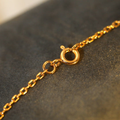 [Triumph Jewelry]SUN PEDANT PINK GOLD 1 DIAMOND NECKLACE
