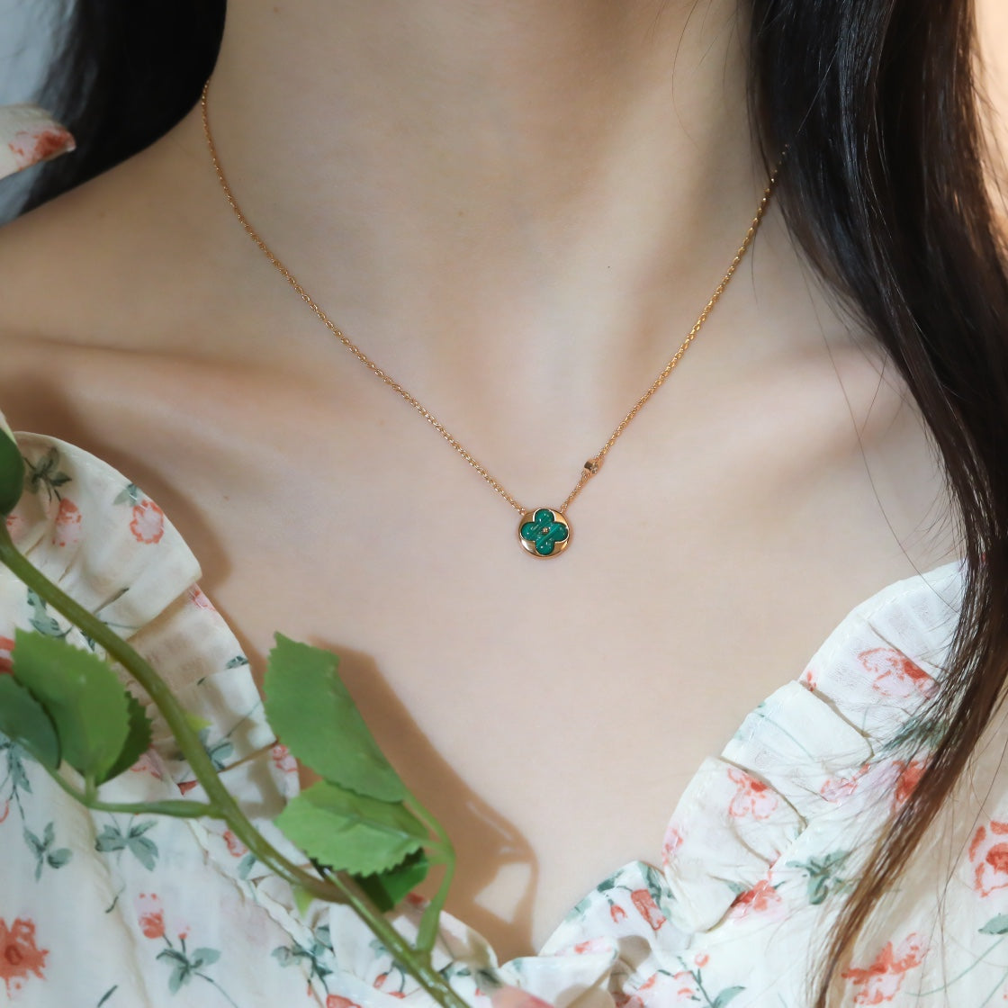[Triumph Jewelry]SUN PEDANT PINK GOLD 1 DIAMOND NECKLACE