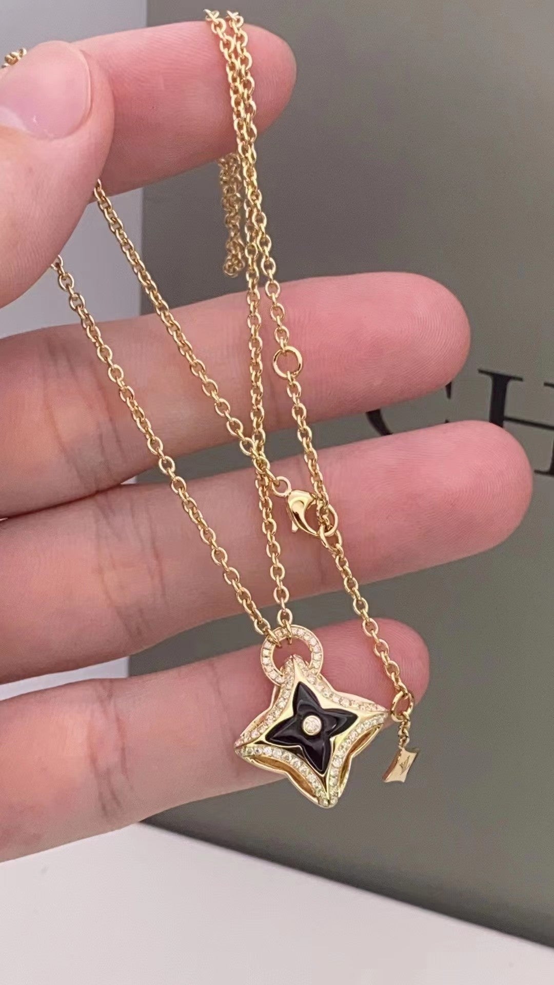 [Triumph Jewelry]STAR PEDANT PINK GOLD DIAMOND NECKLACE