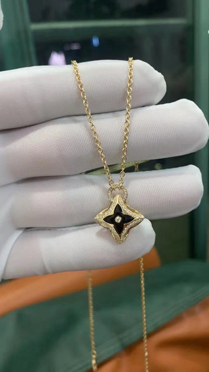 [Triumph Jewelry]STAR PEDANT PINK GOLD DIAMOND NECKLACE