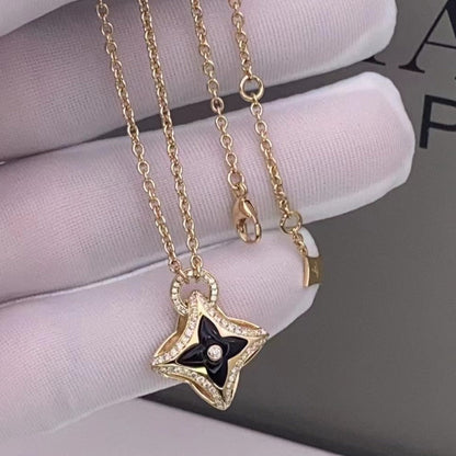 [Triumph Jewelry]STAR PEDANT PINK GOLD DIAMOND NECKLACE