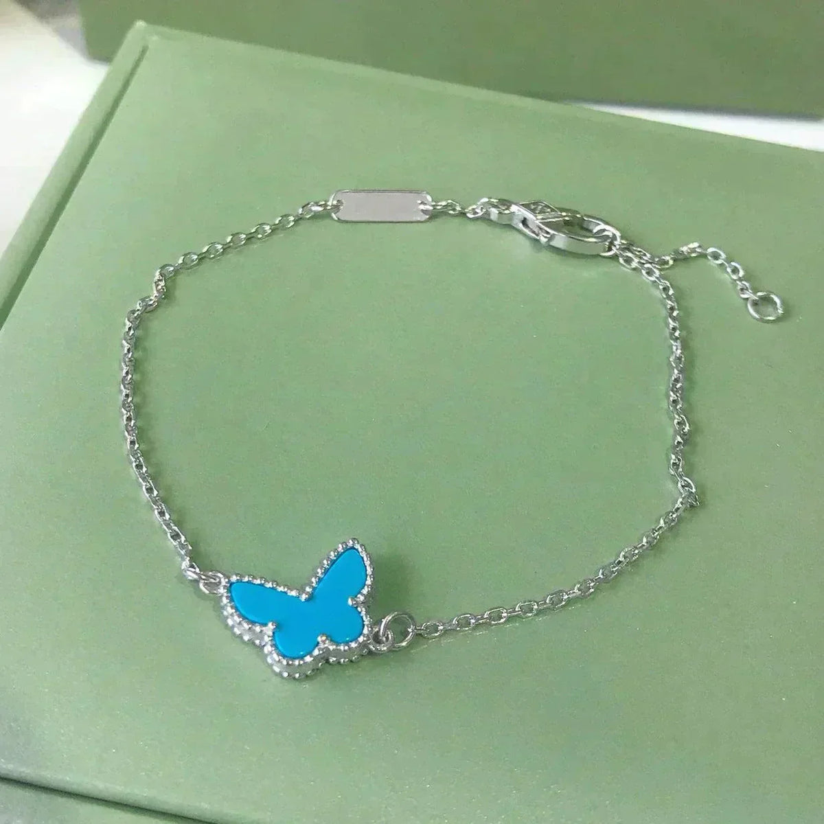 [Triumph Jewelry]BUTTERFLY TURQUOISE BUTTERFLY BRACELET SILVER