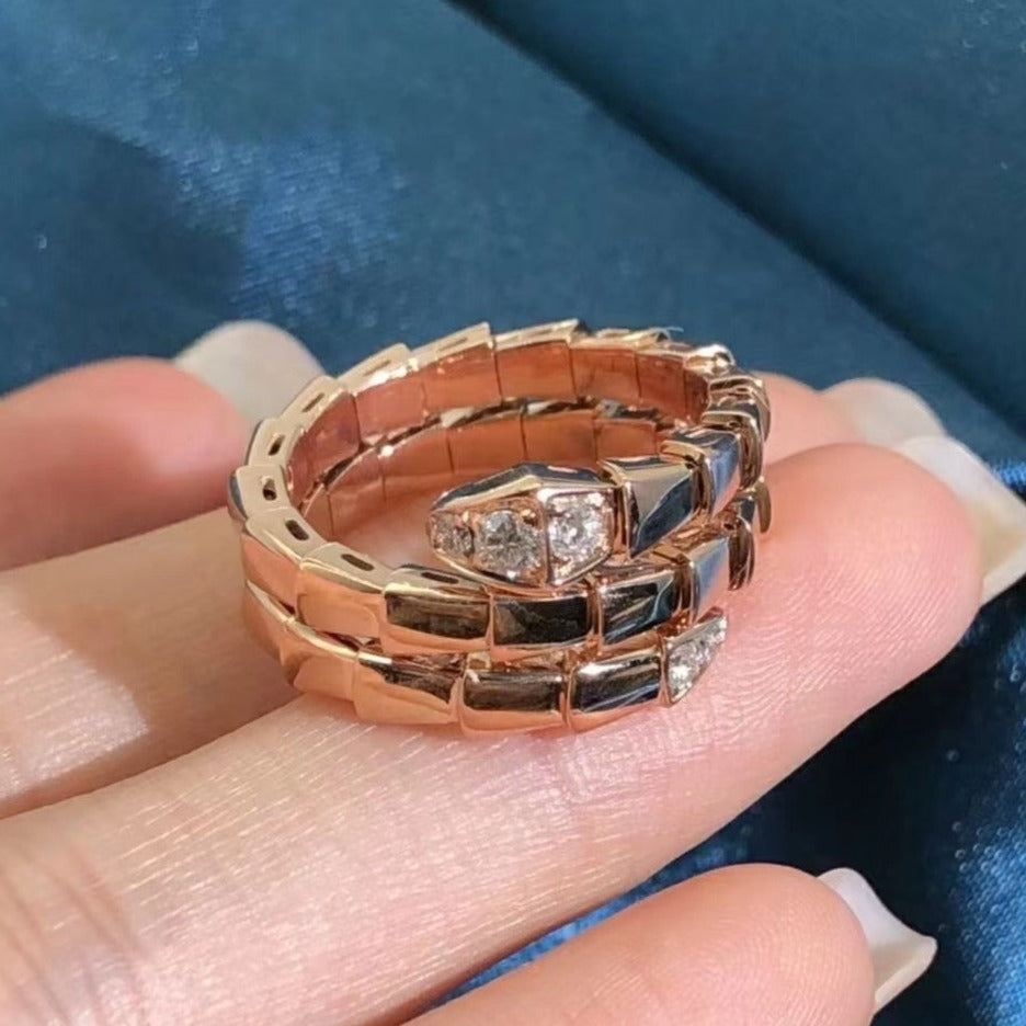 [Triumph Jewelry]SERPENTS DOUBLE ROW DIAMOND RING