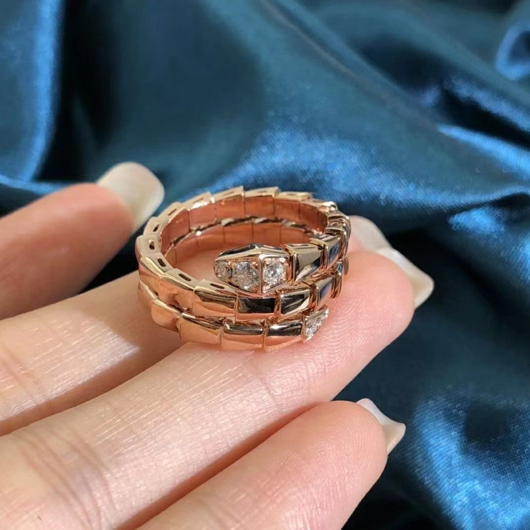 [Triumph Jewelry]SERPENTS DOUBLE ROW DIAMOND RING