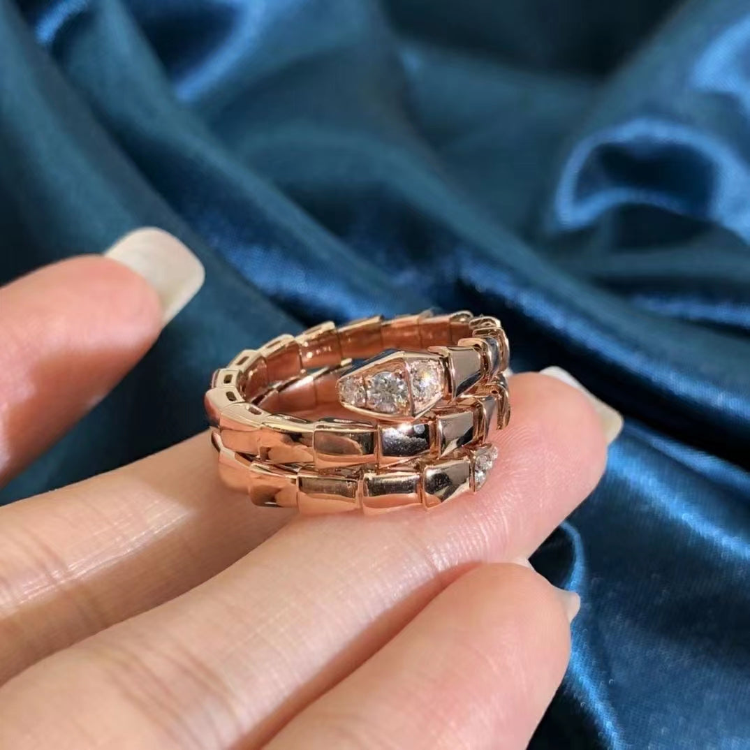 [Triumph Jewelry]SERPENTS DOUBLE ROW DIAMOND RING