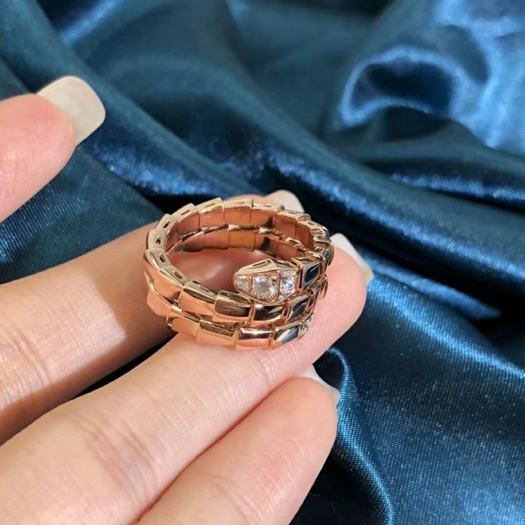 [Triumph Jewelry]SERPENTS DOUBLE ROW DIAMOND RING