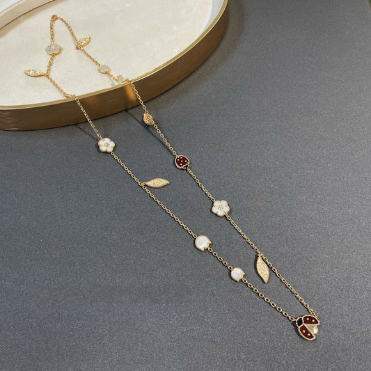[Triumph Jewelry]LUCKY SPRING 15 MOTIFS GOLD NECKLACE
