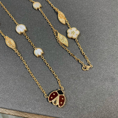 [Triumph Jewelry]LUCKY SPRING 15 MOTIFS GOLD NECKLACE