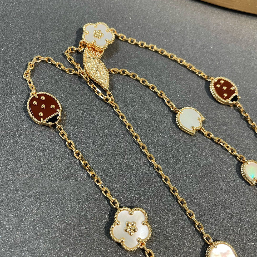 [Triumph Jewelry]LUCKY SPRING 15 MOTIFS GOLD NECKLACE