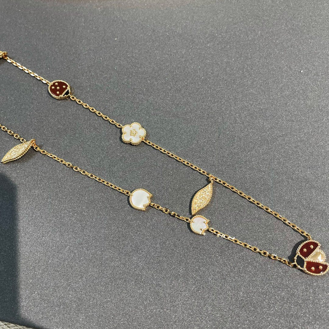 [Triumph Jewelry]LUCKY SPRING 15 MOTIFS GOLD NECKLACE