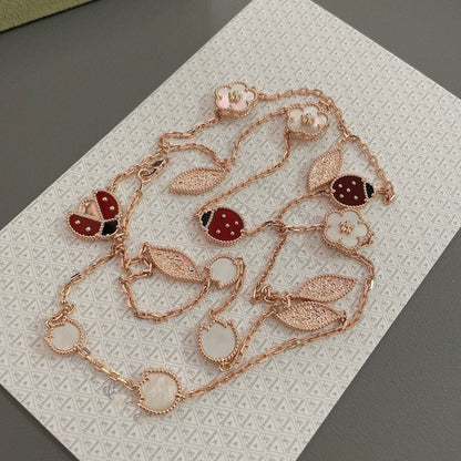 [Triumph Jewelry]LUCKY SPRING 15 MOTIFS ROSE GOLD NECKLACE