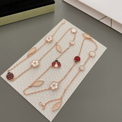 [Triumph Jewelry]LUCKY SPRING 15 MOTIFS ROSE GOLD NECKLACE
