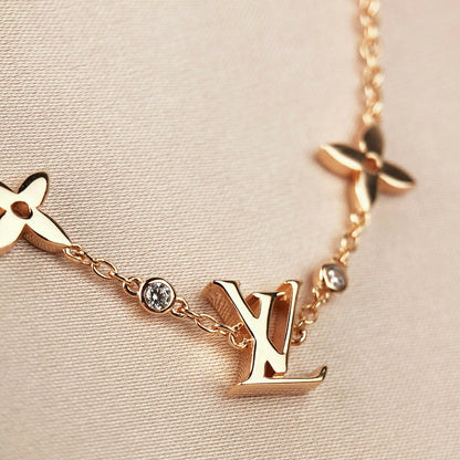[Triumph Jewelry]STAR AND SUN 7 MOTIFS GOLD BRACELET