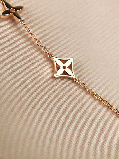 [Triumph Jewelry]STAR AND SUN 7 MOTIFS GOLD BRACELET