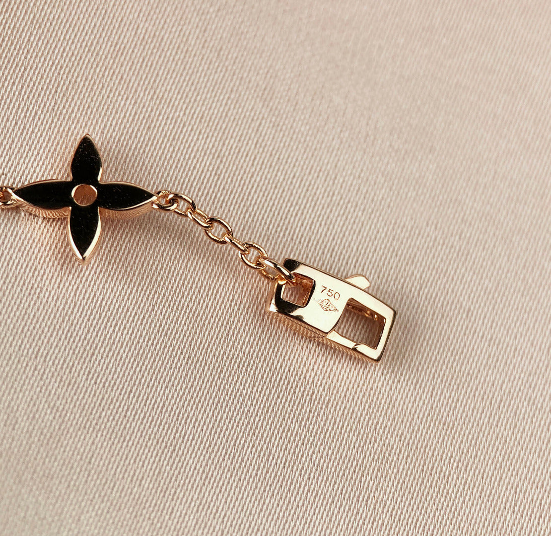 [Triumph Jewelry]STAR AND SUN 7 MOTIFS GOLD BRACELET
