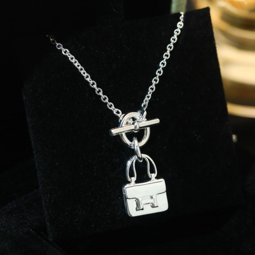 [Triumph Jewelry]POP H PEDANT SILVER NECKLACE