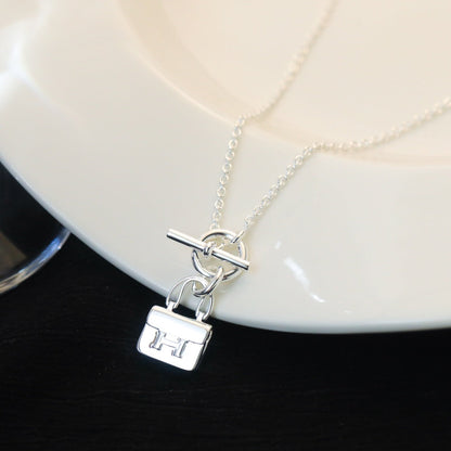 [Triumph Jewelry]POP H PEDANT SILVER NECKLACE