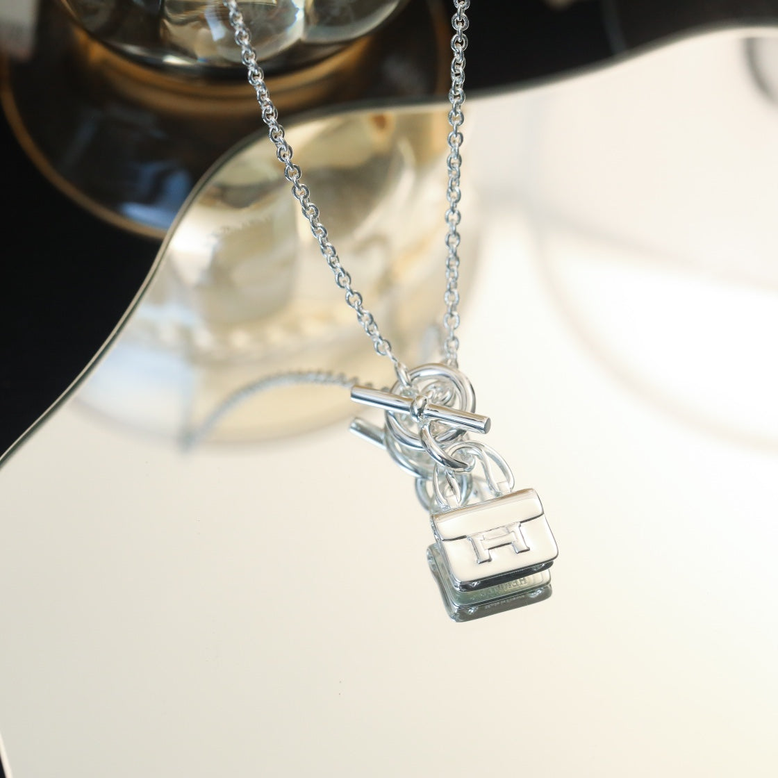 [Triumph Jewelry]POP H PEDANT SILVER NECKLACE