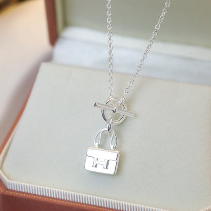[Triumph Jewelry]POP H PEDANT SILVER NECKLACE
