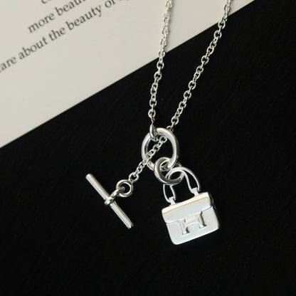 [Triumph Jewelry]POP H PEDANT SILVER NECKLACE