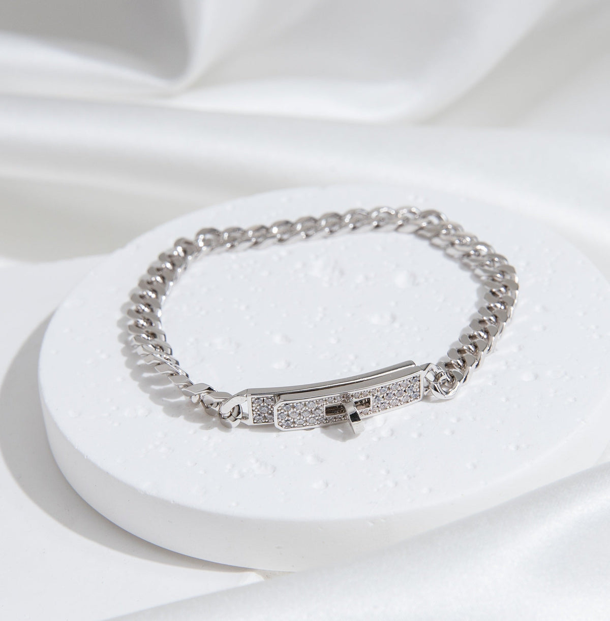 [Triumph Jewelry]KELLY CHAIN SILVER DIAMOND BRACELET