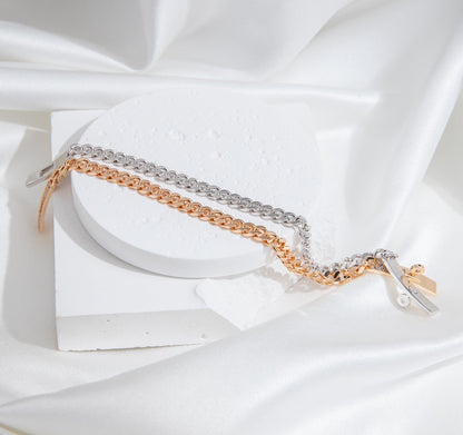 [Triumph Jewelry]KELLY CHAIN SILVER DIAMOND BRACELET